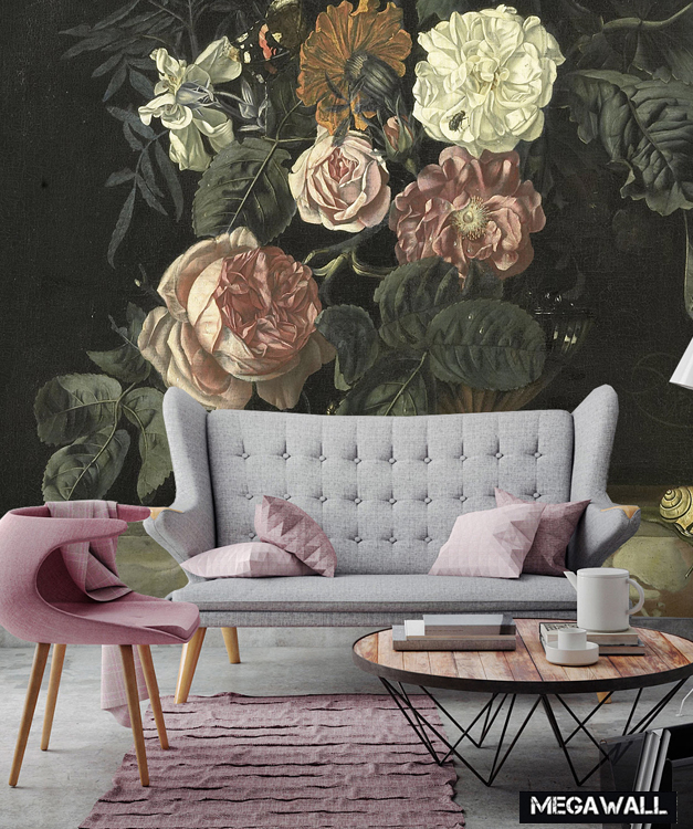 Still life with flowers 5 - Wallcover