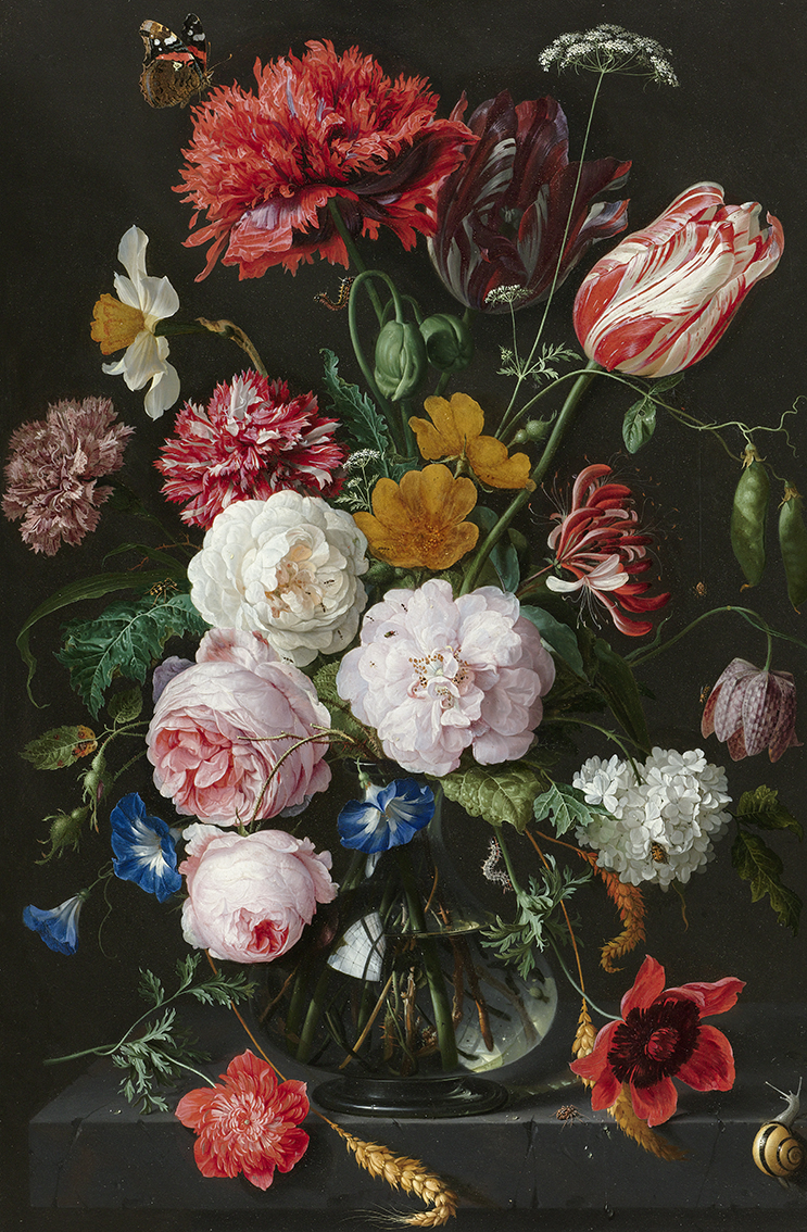 Natura morta con fiori in un vaso - Carta da parati