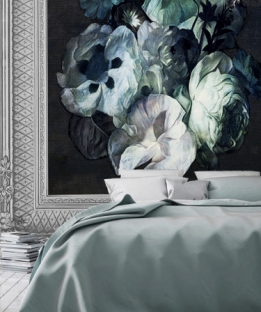 Wallpaper Fleur Blue-Framed