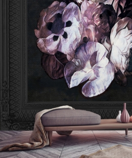 Wallpaper Fleur Lila-Framed