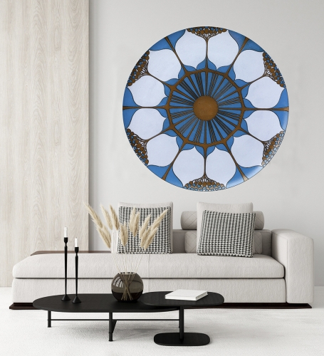 Behangcirkel Icon (blue)