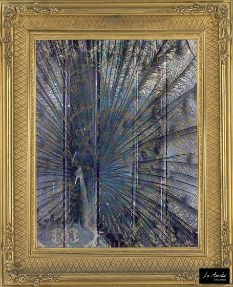 Wallpaper Elegance Lila - Framed