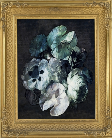 Wallpaper Fleur Blue-Framed