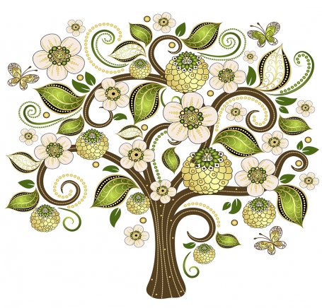 Happy Tree  - Mural Green