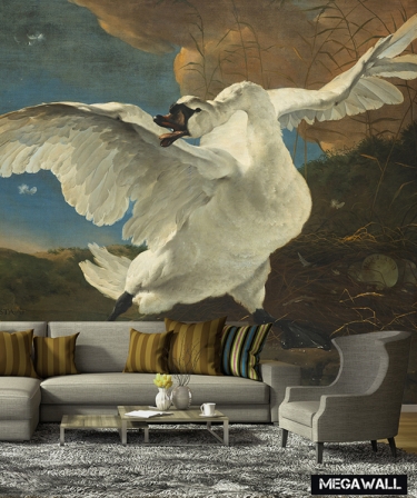 The Threatened Swan - Wallcover