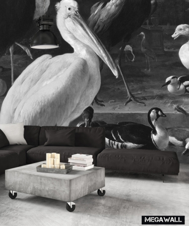 Pelican Black/White - Wallcover