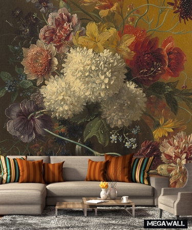 Still life with flowers 2 - Wallcover