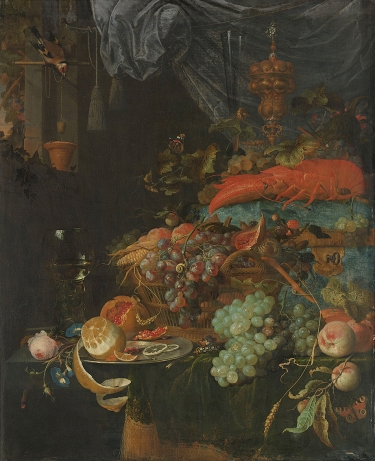 Still life with fruits and a putter - Wallcovering