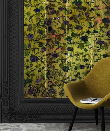 Wallpaper Summer Joy Yellow-Framed