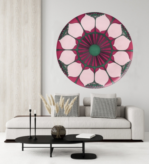Papier peint Circle Icon (pink)