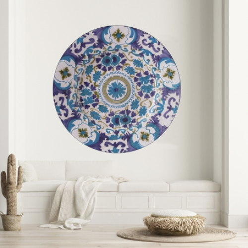 Papier peint Circle Delft Blue - Multicolor (blue)