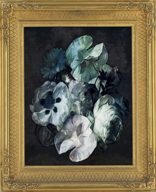 Wallpaper Fleur Blue-Framed