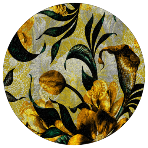Hidden Treasure - yellow-  rug