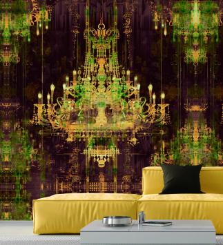 Wallpaper Venetian - green